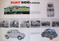 Preview: Fiat 500 Luxus Modellprogramm 1962 Automobilprospekt (10320)